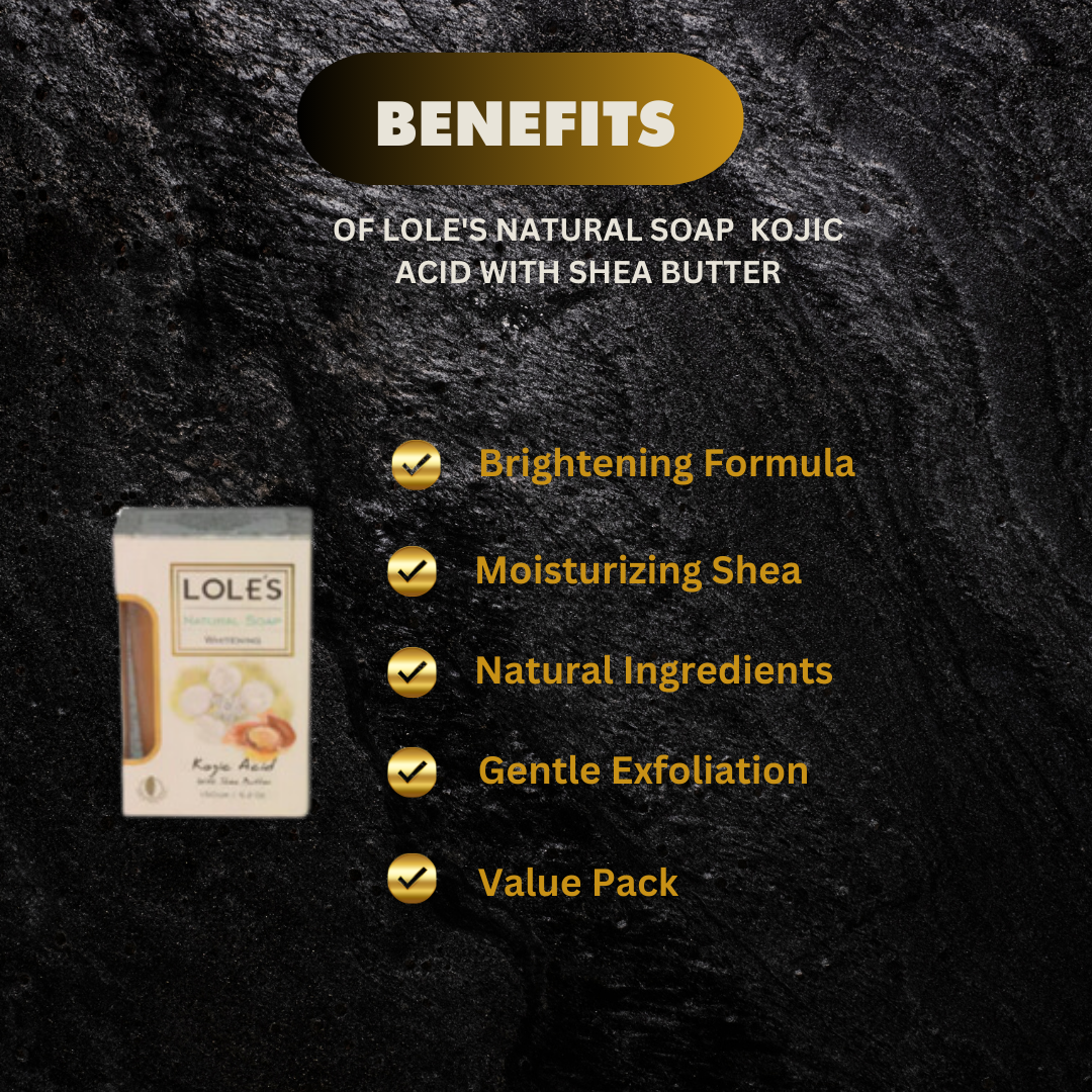 Loles Natural Soap White Kojic Acid With Shea Butter Pack Of - Premium Beauty Product