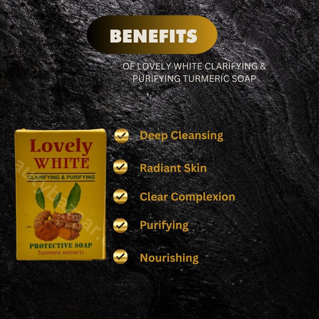Lovely White Clarifying Purifying Turmeric Soap 225G - Premium Beauty Product