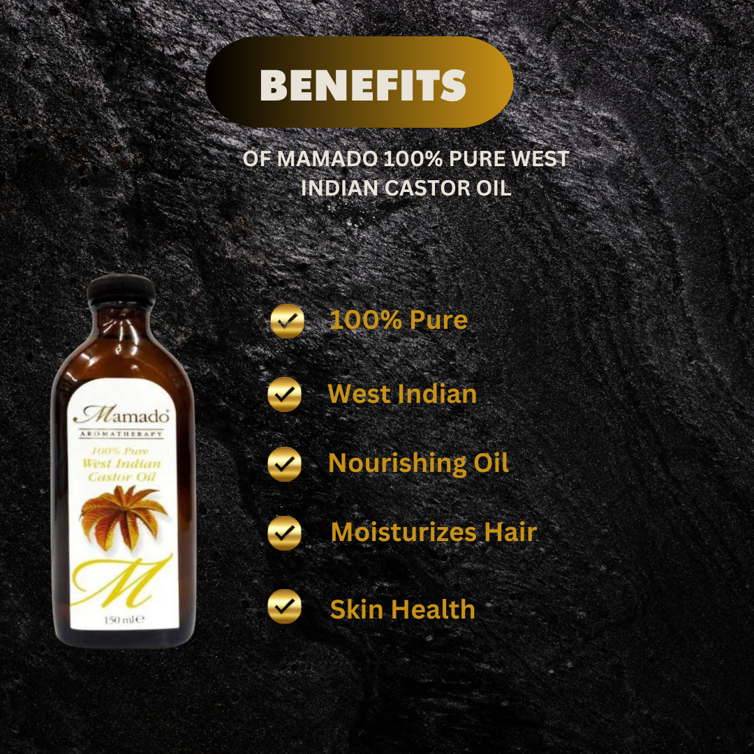 Mamado 100 Pure West Indian Castor Oil 150Ml Clearance - Premium Beauty Product