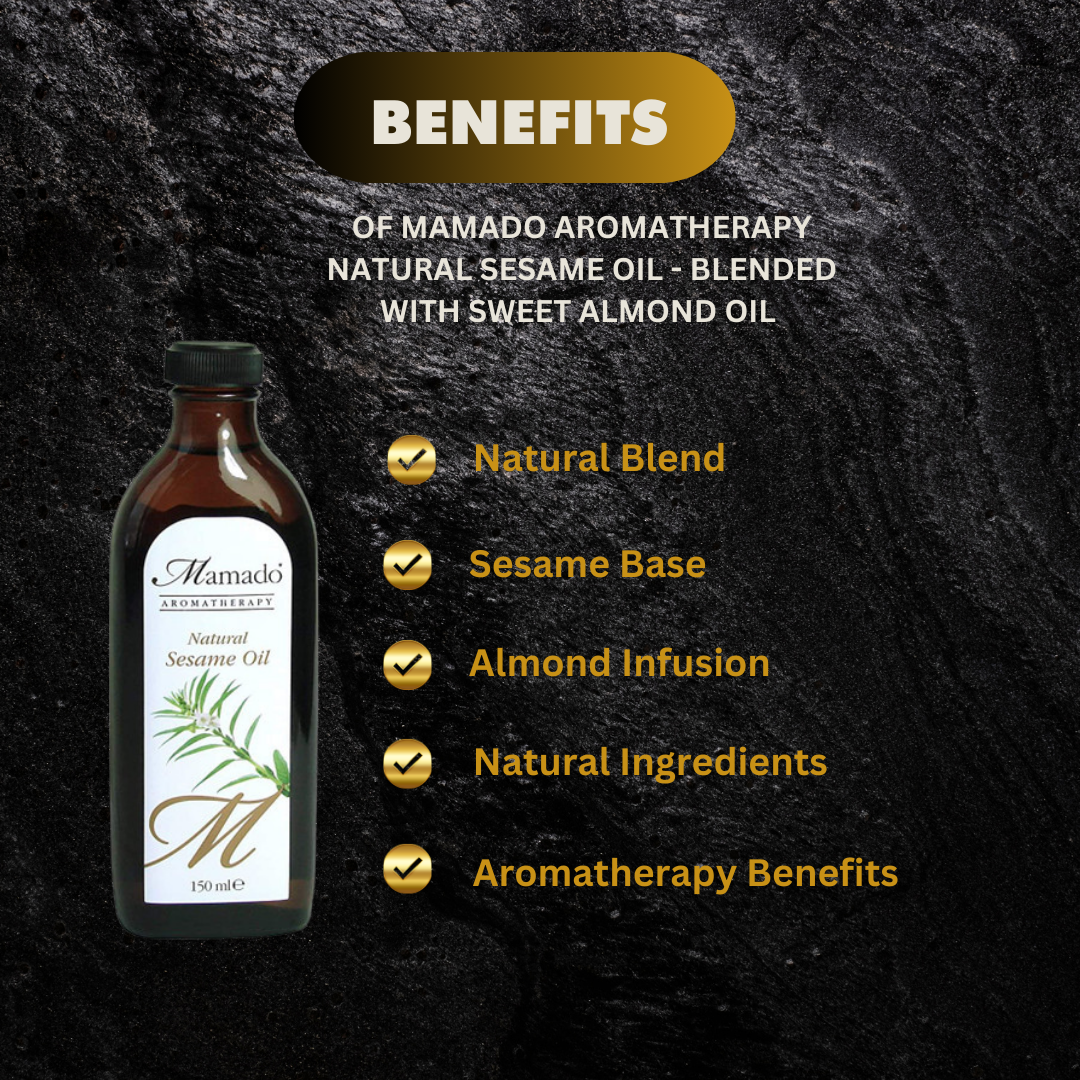 Mamado Aromatherapy Natural Sesame Oil Blended With Sweet Al - Premium Beauty Product