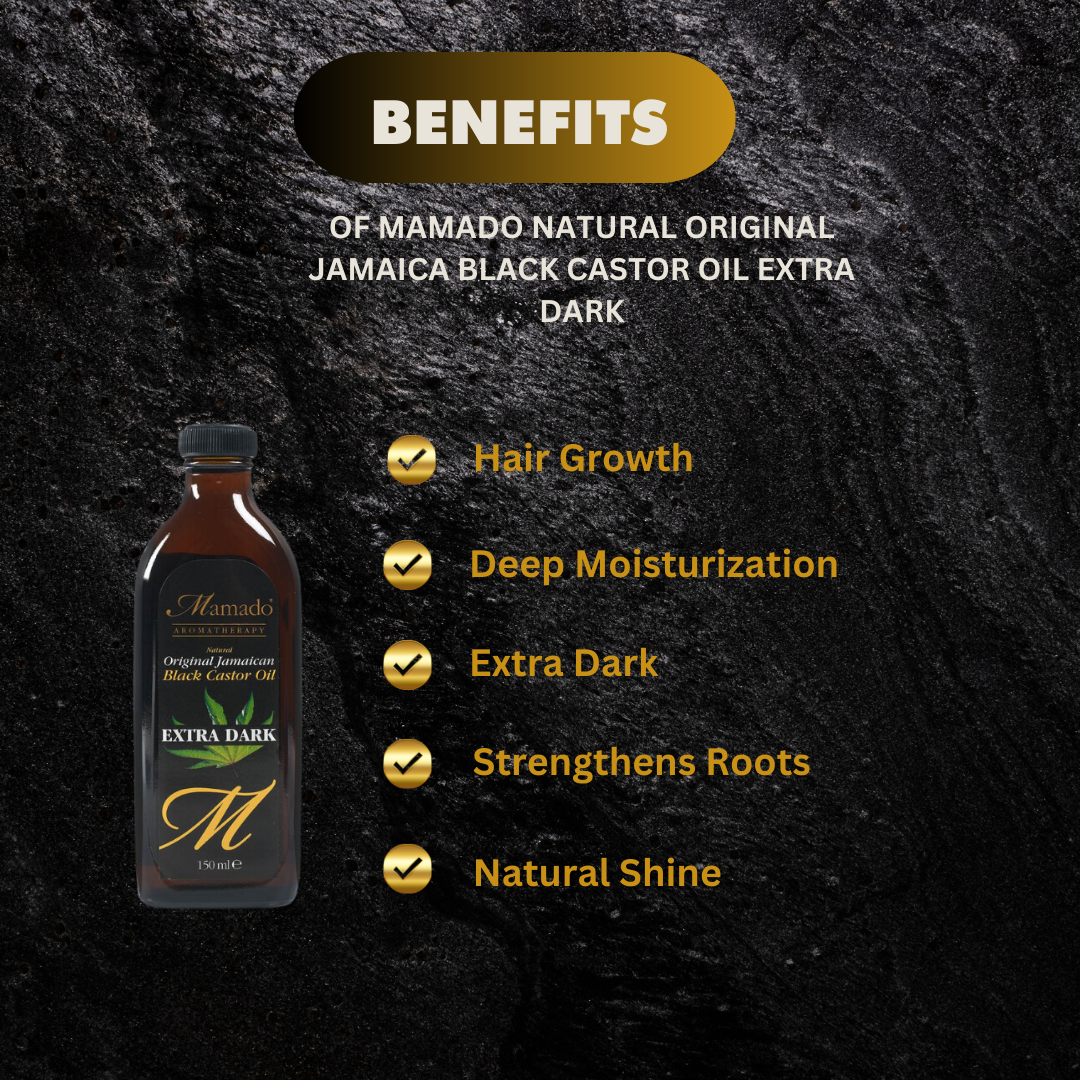 Mamado Natural Original Jamaica Black Castor Oil Extra Dark  - Premium Beauty Product