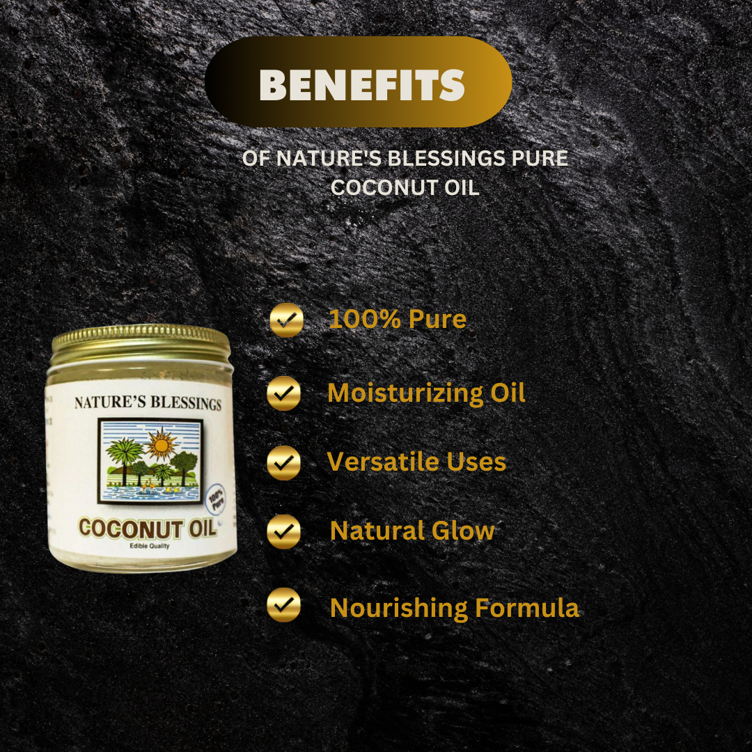 Natures Blessings Pure Coconut Oil 4 Oz - Premium Beauty Product