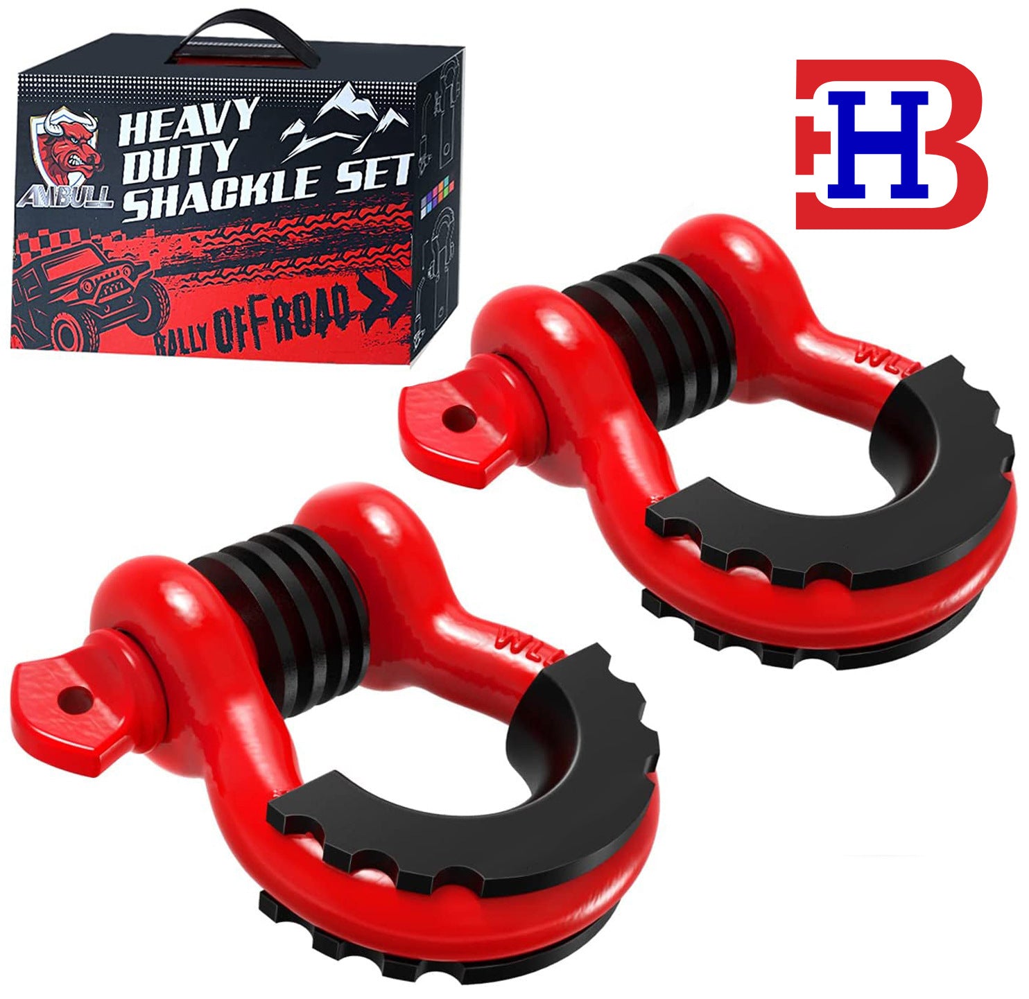 4.75 Ton Off-road Vehicle Trailer Hook Trailer with Rescue Shackle G209 American Forged Bow 3/4 Trailer Shackle