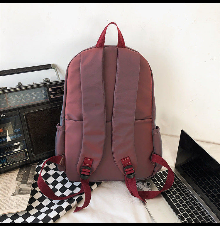 Large Backpack Universal Trendy Cool Backpack Men's Korean Style Simple Campus Computer Schoolbag College Students' Leisure Travel Bag