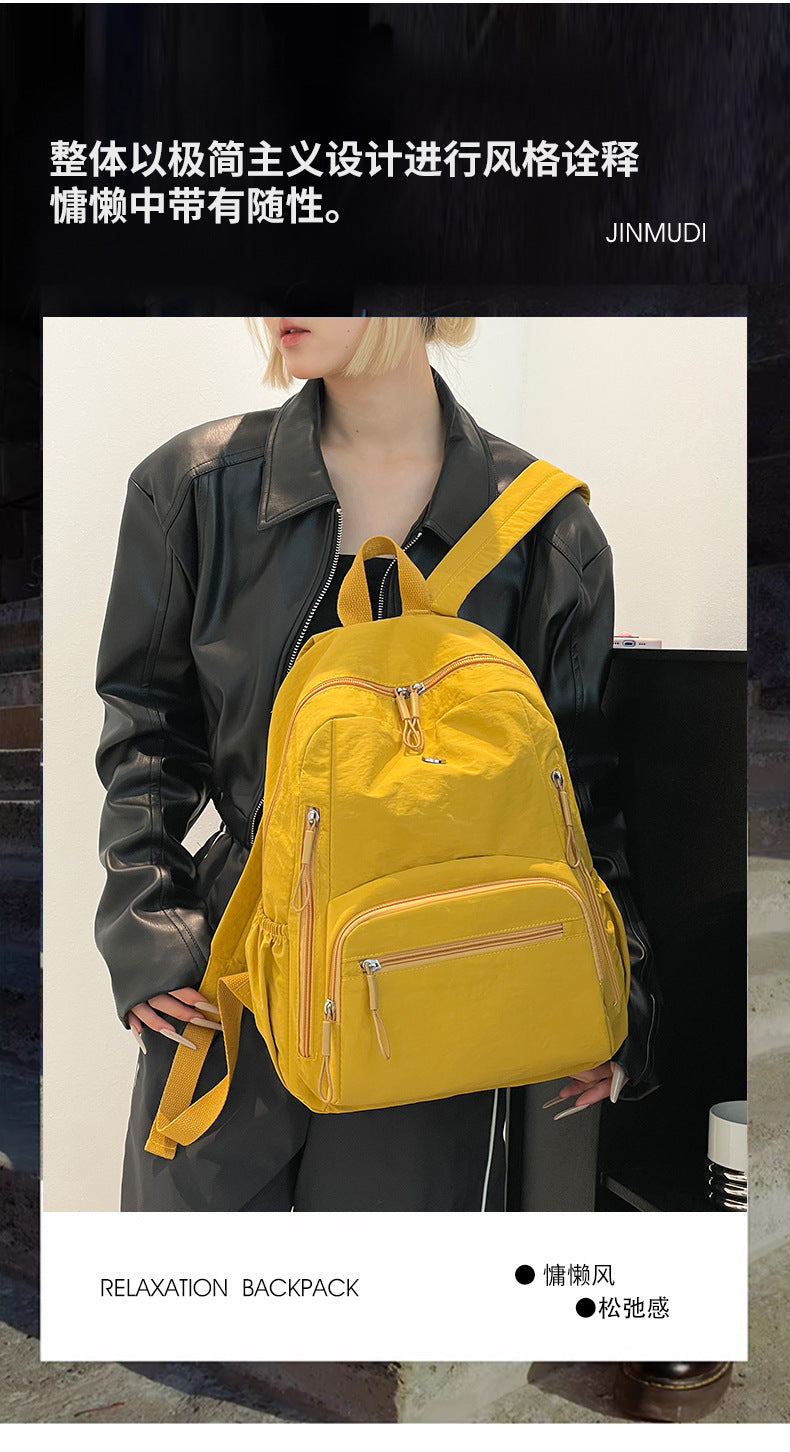 Lightweight Water-Repellent Nylon Cloth Large-Capacity Puff Series Simple Commuter Cross-Border Women's Backpack Casual and Fashionable