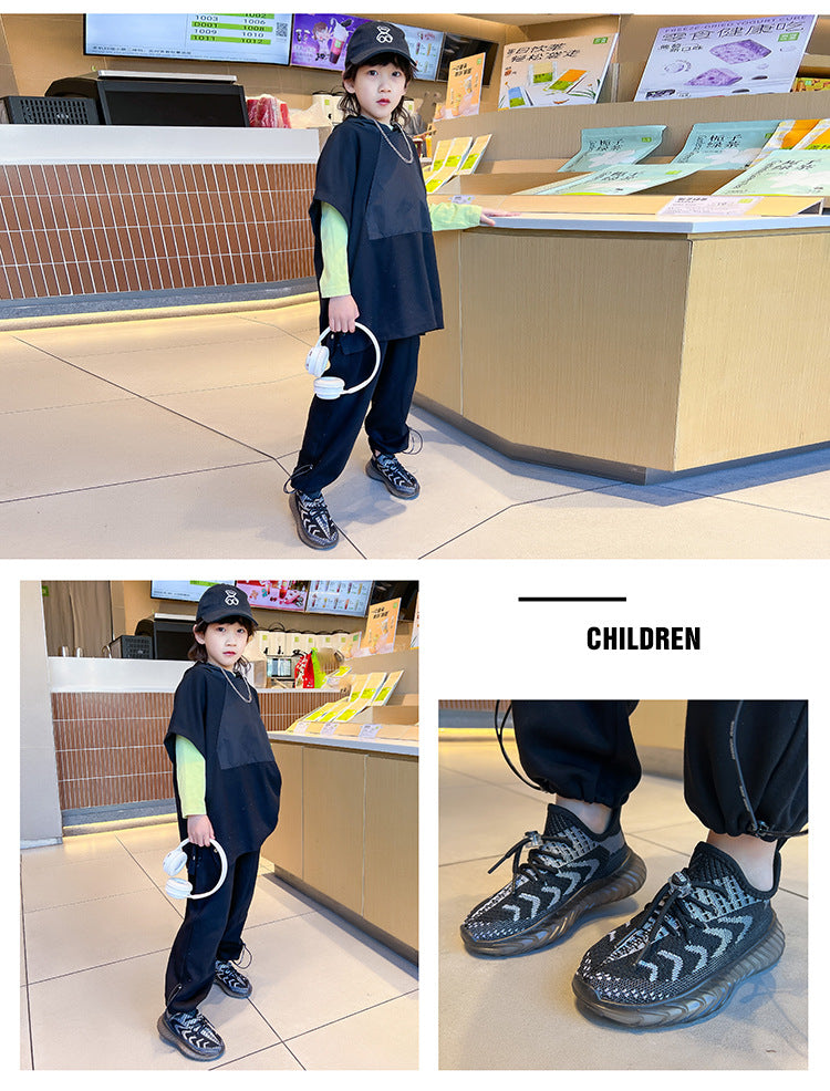 Children's Coconut Shoes 2025 Autumn Styles Boys Sneakers Breathable Mesh Shoes Fly Weaving Girls Casual Shoes Soft Sole baby