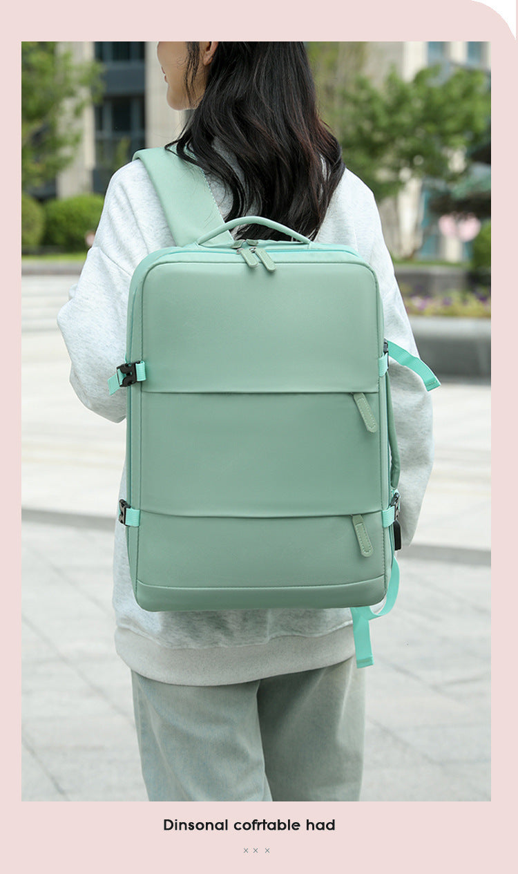 Backpack, Large-Capacity School Bag, College Girl's Computer Bag, Oxford Cloth Backpack, Multi-Functional Backpack