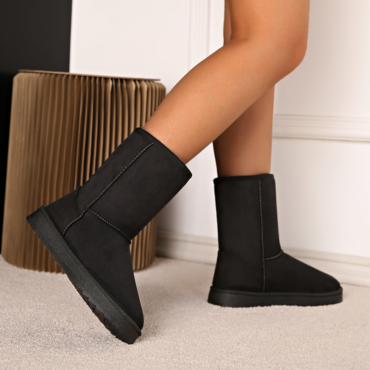 Foreign Trade Cross-Border Snow Boots for Women 2025 Winter New Women's Shoes Fleece-Lined Thickeneded Warm Cotton Shoes for Women Autumn and Winter Cotton Boots for Women