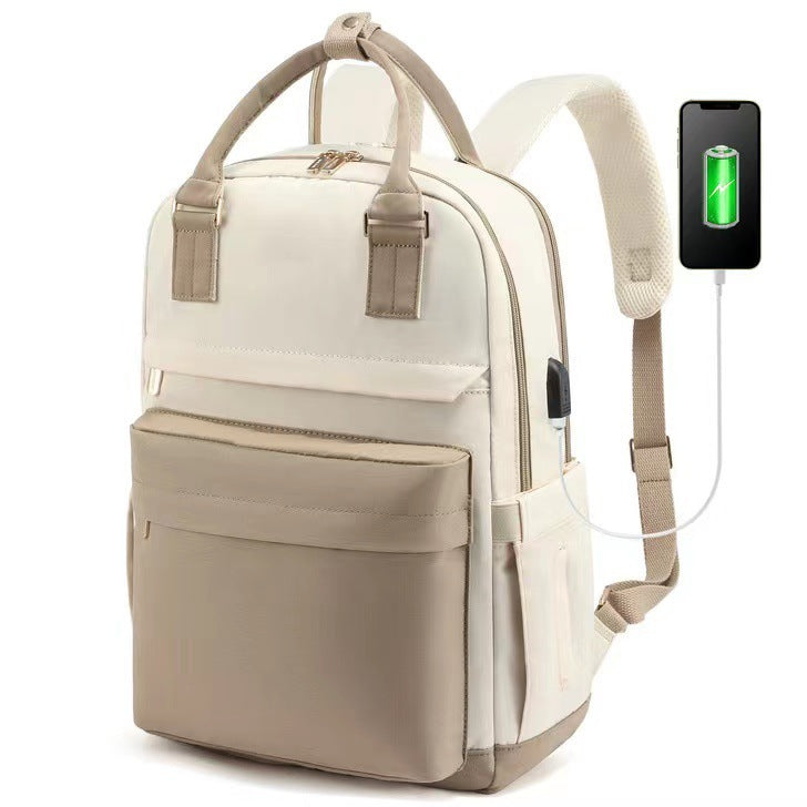 2024 New Cross-Border Girls Backpack Fashion Large Capacity Laptop Bag Portable Travel Backpack School Bag
