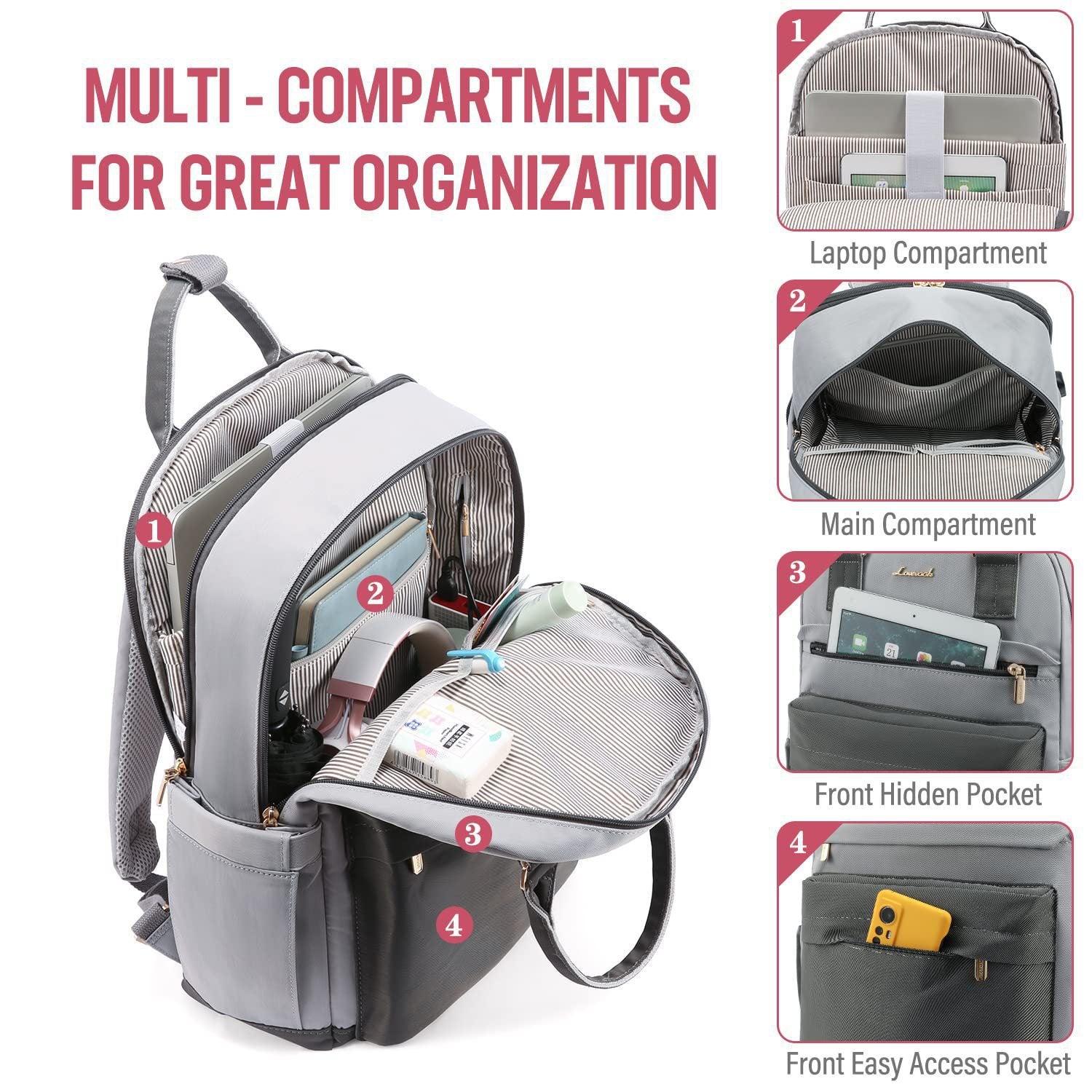 2024 New Cross-Border Girls Backpack Fashion Large Capacity Laptop Bag Portable Travel Backpack School Bag
