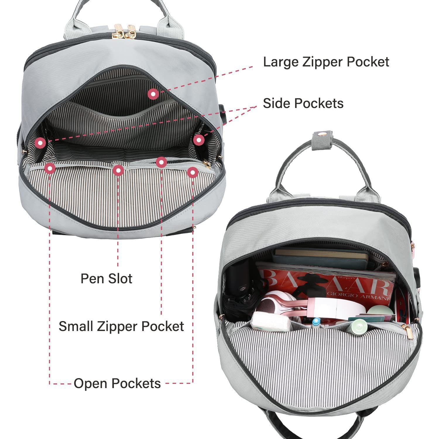 2024 New Cross-Border Girls Backpack Fashion Large Capacity Laptop Bag Portable Travel Backpack School Bag