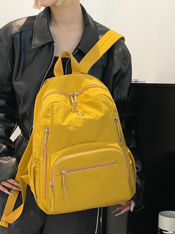 Lightweight Water-Repellent Nylon Cloth Large-Capacity Puff Series Simple Commuter Cross-Border Women's Backpack Casual and Fashionable