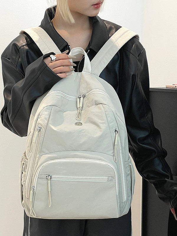 Lightweight Water-Repellent Nylon Cloth Large-Capacity Puff Series Simple Commuter Cross-Border Women's Backpack Casual and Fashionable