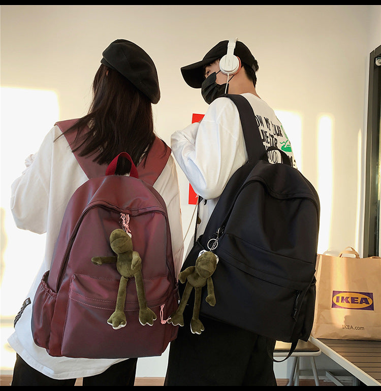 Large Backpack Universal Trendy Cool Backpack Men's Korean Style Simple Campus Computer Schoolbag College Students' Leisure Travel Bag
