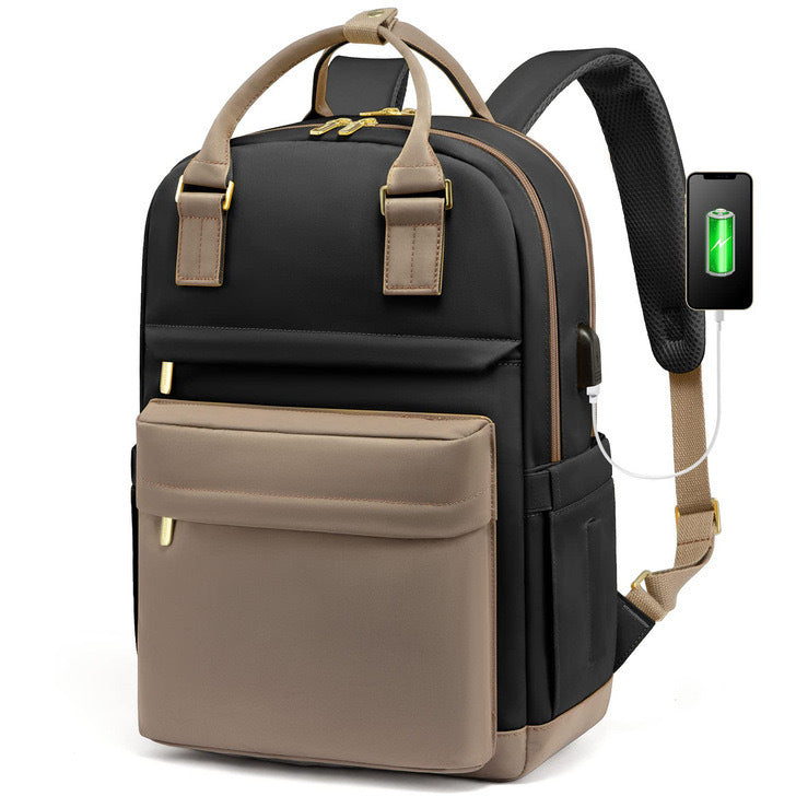 2024 New Cross-Border Girls Backpack Fashion Large Capacity Laptop Bag Portable Travel Backpack School Bag