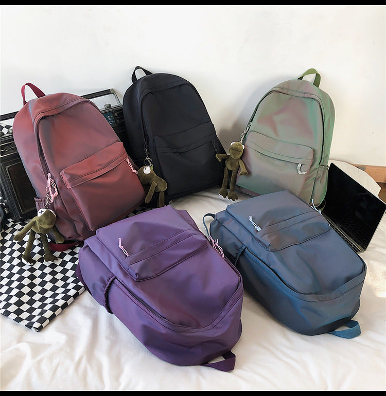 Large Backpack Universal Trendy Cool Backpack Men's Korean Style Simple Campus Computer Schoolbag College Students' Leisure Travel Bag