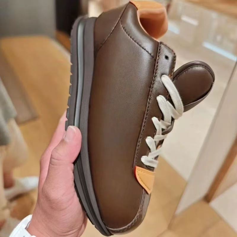 High Version 2025 Bread Shoes Genuine Leather Thick-Soled Forrest Gump Shoes Bullet Shoes Men and Women Same Style Couple Shoes Casual Sports Shoes