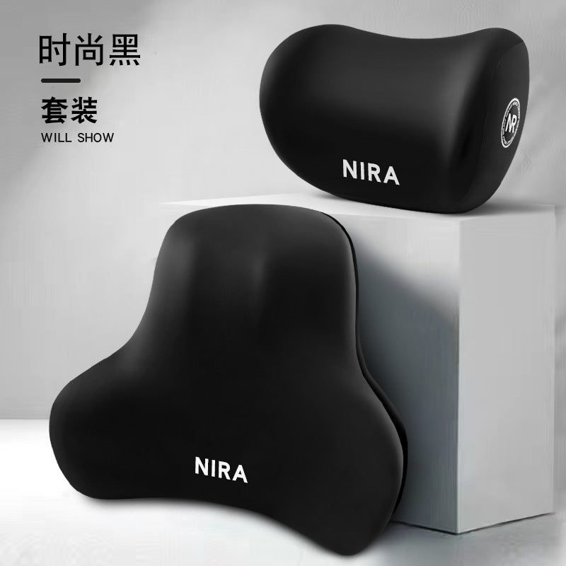 Car Neck Pillow, Headrest, Car Memory Foam Lumbar Support, Enlarged and Thickened Lumbar Support, Seat Lumbar Back Cushion, Pillow Set