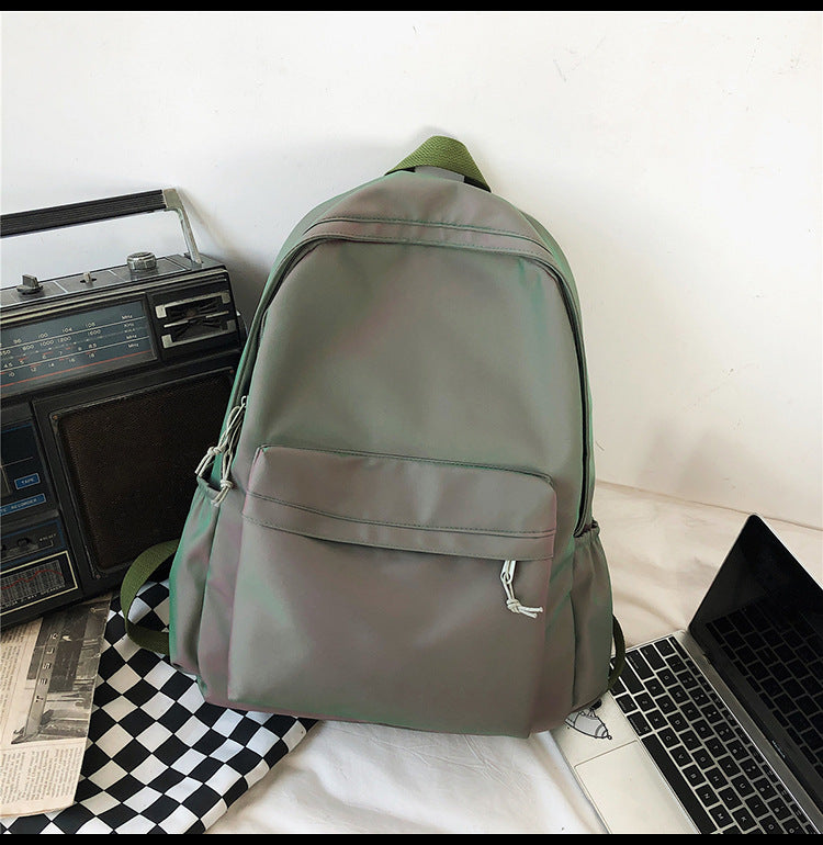 Large Backpack Universal Trendy Cool Backpack Men's Korean Style Simple Campus Computer Schoolbag College Students' Leisure Travel Bag