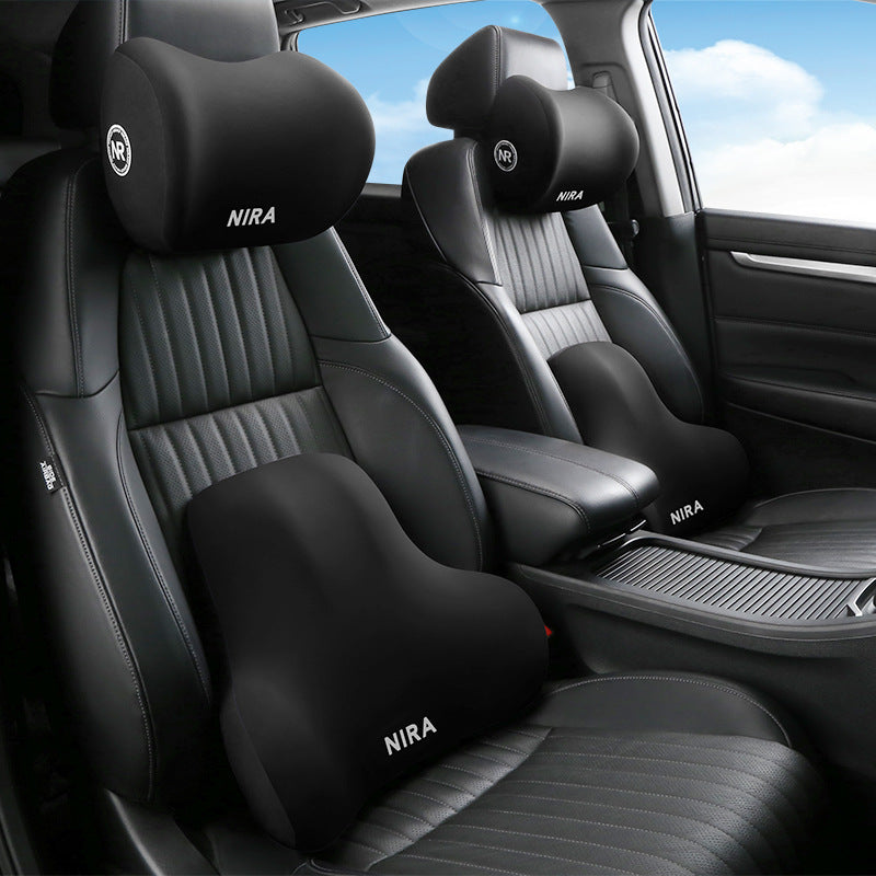 Car Neck Pillow, Headrest, Car Memory Foam Lumbar Support, Enlarged and Thickened Lumbar Support, Seat Lumbar Back Cushion, Pillow Set