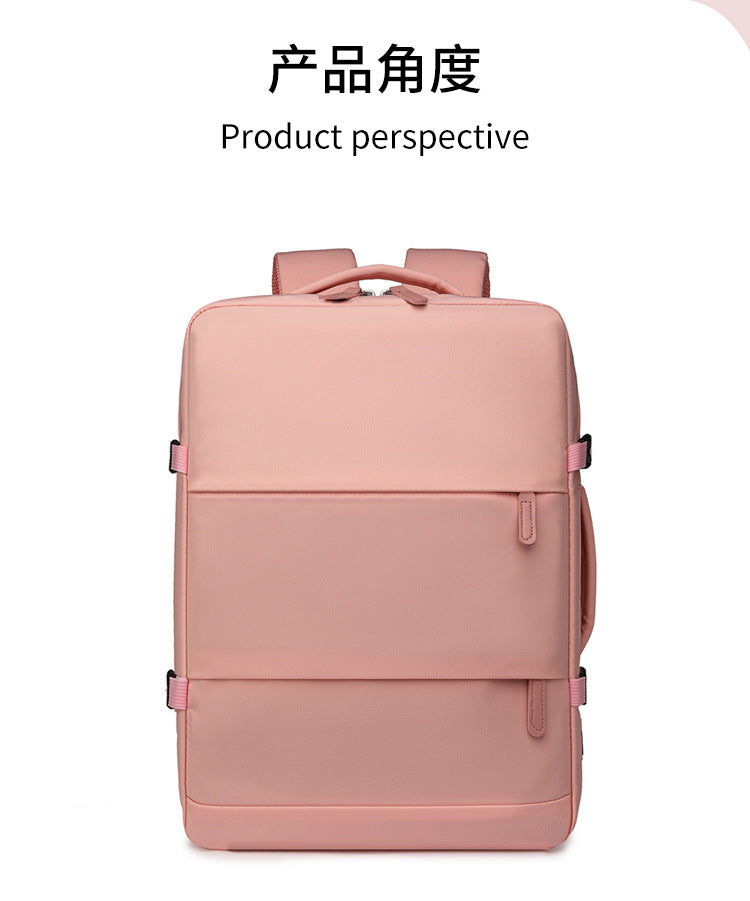 Backpack, Large-Capacity School Bag, College Girl's Computer Bag, Oxford Cloth Backpack, Multi-Functional Backpack