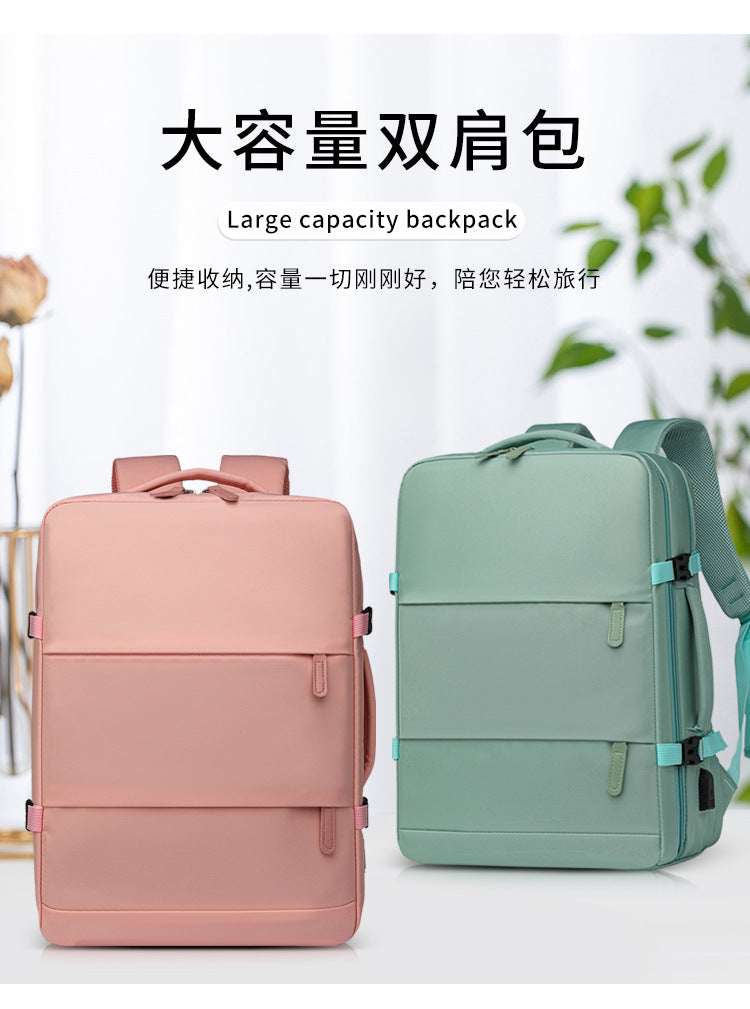 Backpack, Large-Capacity School Bag, College Girl's Computer Bag, Oxford Cloth Backpack, Multi-Functional Backpack