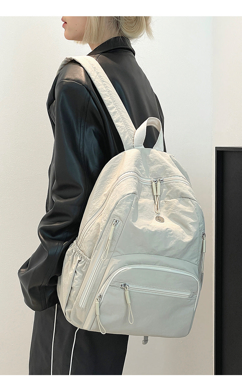 Lightweight Water-Repellent Nylon Cloth Large-Capacity Puff Series Simple Commuter Cross-Border Women's Backpack Casual and Fashionable