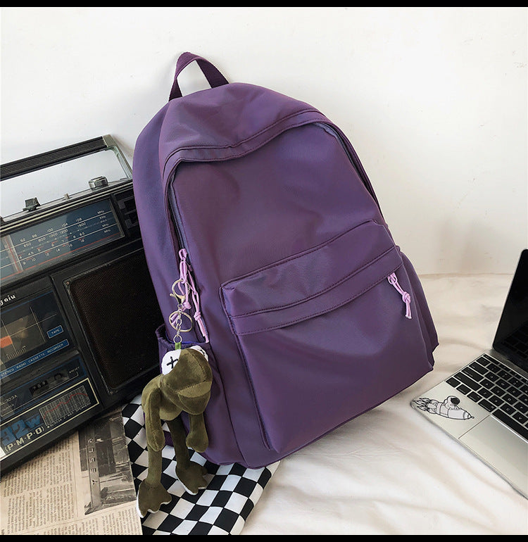 Large Backpack Universal Trendy Cool Backpack Men's Korean Style Simple Campus Computer Schoolbag College Students' Leisure Travel Bag