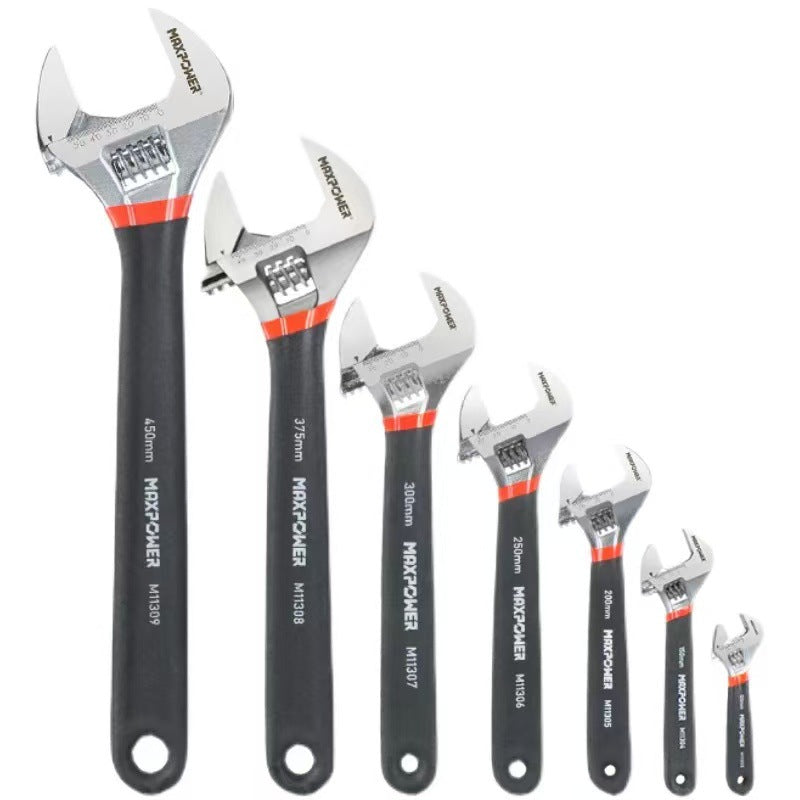 MAXPOWER dip plastic handle live wrench mini live wrench industrial grade chrome vanadium steel live wrench 4 inch 6 inch 8 inch 10