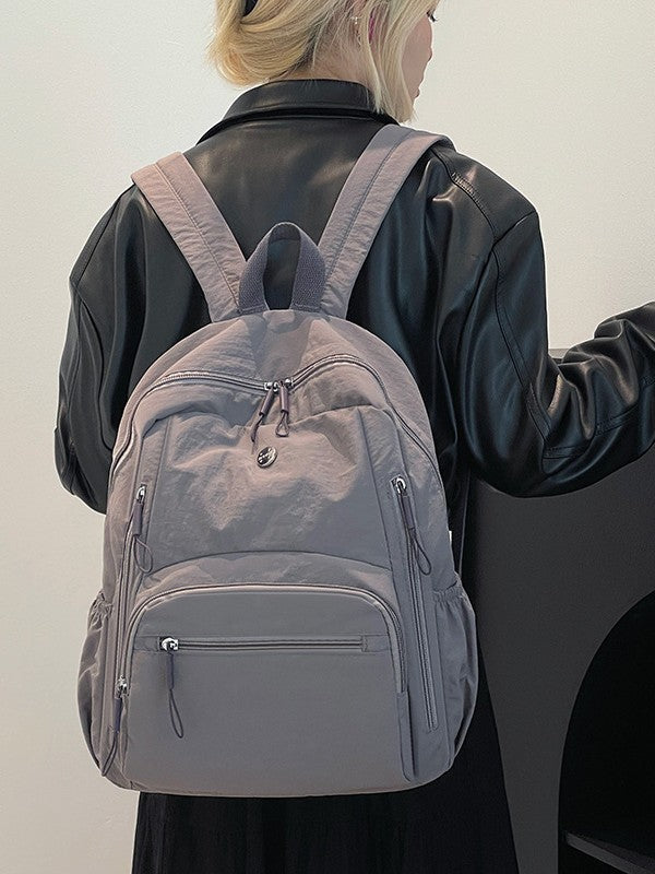 Lightweight Water-Repellent Nylon Cloth Large-Capacity Puff Series Simple Commuter Cross-Border Women's Backpack Casual and Fashionable