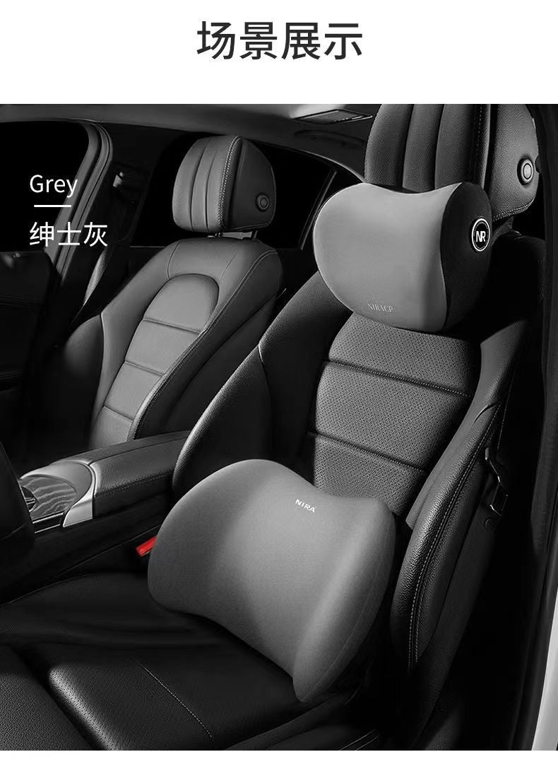 Car lumbar headrest car pillow neck pillow seat cushion memory cotton car driver's seat lumbar cushion lumbar support