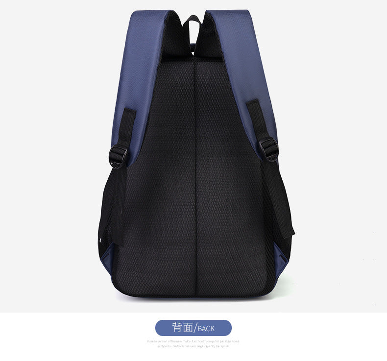 Cross-Border Printable Logo Backpack, Simple Ultra-Filtration Large-Capacity Men's Backpack, Multi-Compartment Commuter College Student Bag