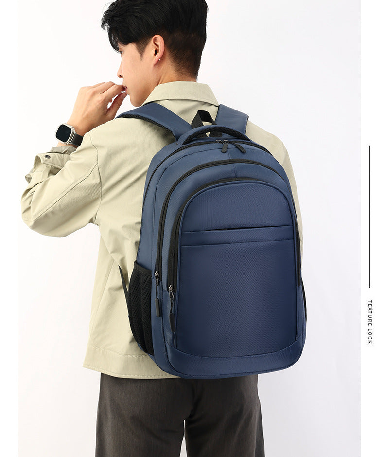 Cross-Border Printable Logo Backpack, Simple Ultra-Filtration Large-Capacity Men's Backpack, Multi-Compartment Commuter College Student Bag