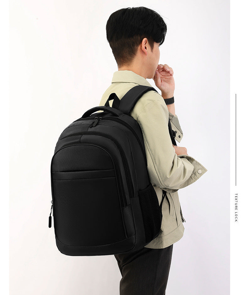 Cross-Border Printable Logo Backpack, Simple Ultra-Filtration Large-Capacity Men's Backpack, Multi-Compartment Commuter College Student Bag