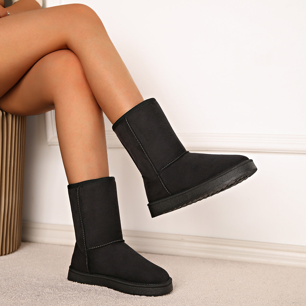 Foreign Trade Cross-Border Snow Boots for Women 2025 Winter New Women's Shoes Fleece-Lined Thickeneded Warm Cotton Shoes for Women Autumn and Winter Cotton Boots for Women