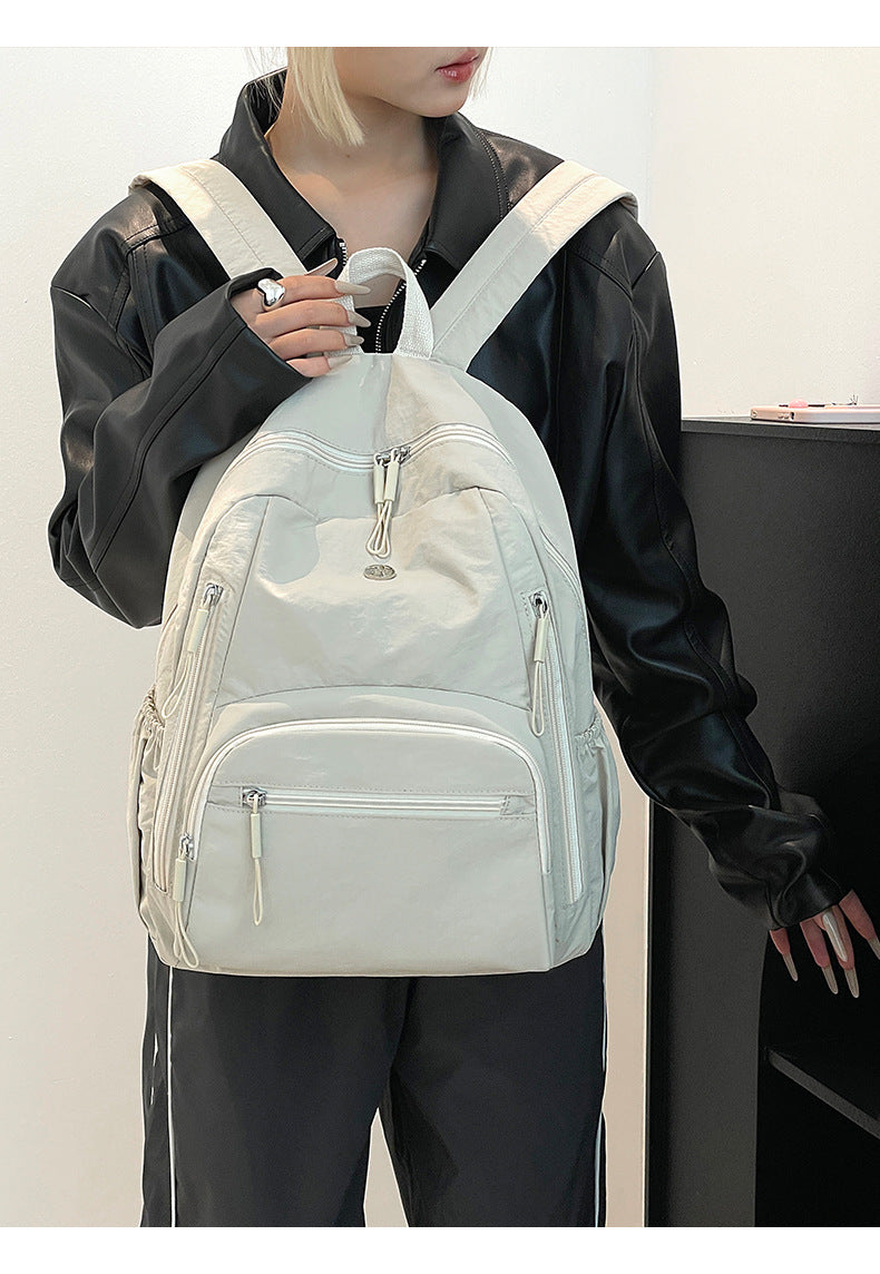 Lightweight Water-Repellent Nylon Cloth Large-Capacity Puff Series Simple Commuter Cross-Border Women's Backpack Casual and Fashionable