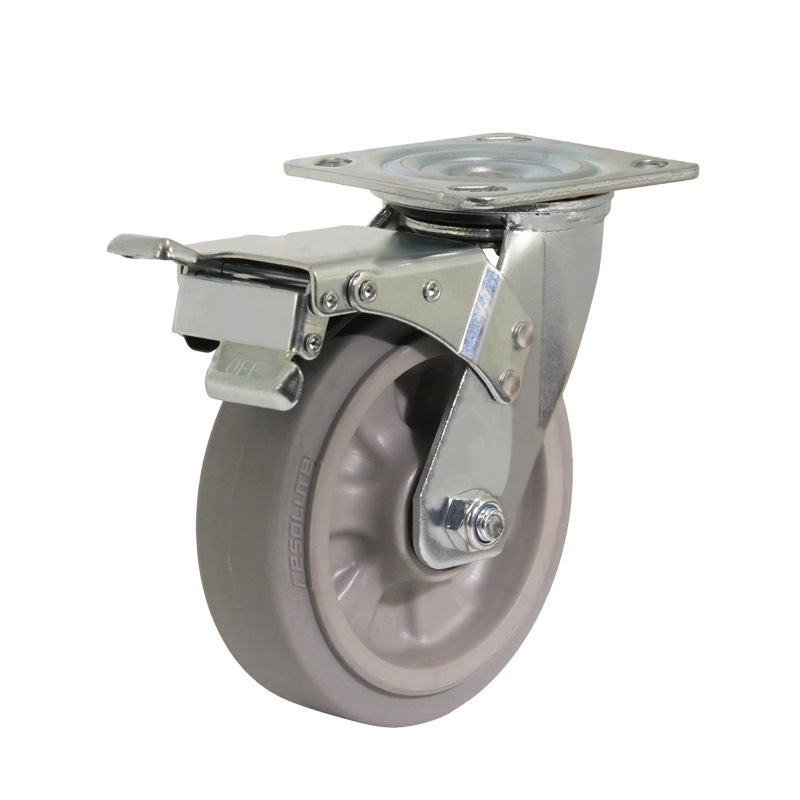 Heavy-Duty Puncture-Proof Super Rubber Silent Wheels 4-Inch 5-Inch 6inch 8inch Industrial Supporting Puncture-Proof Casters
