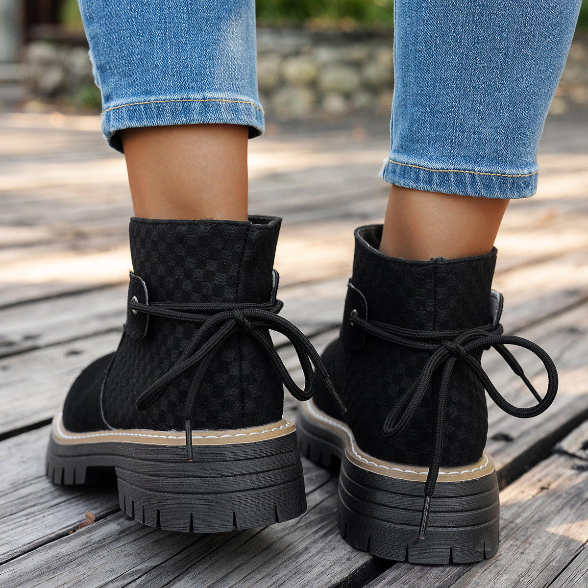 Amazon European and American Cross-Border Large Size 36 to 43 Autumn and Winter Beautiful Versatile Thick Heel Suede Side Zipper Fashion Boots Wholesale