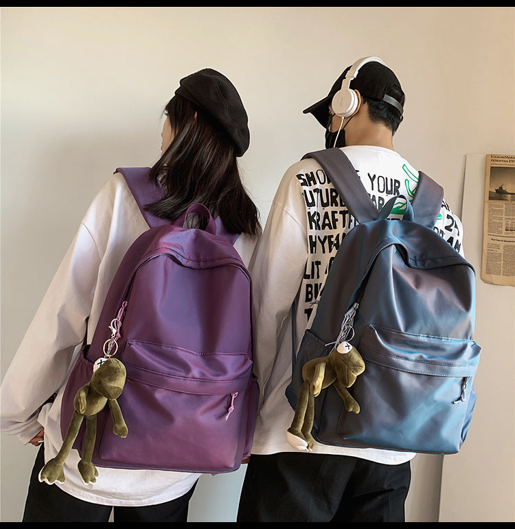 Large Backpack Universal Trendy Cool Backpack Men's Korean Style Simple Campus Computer Schoolbag College Students' Leisure Travel Bag