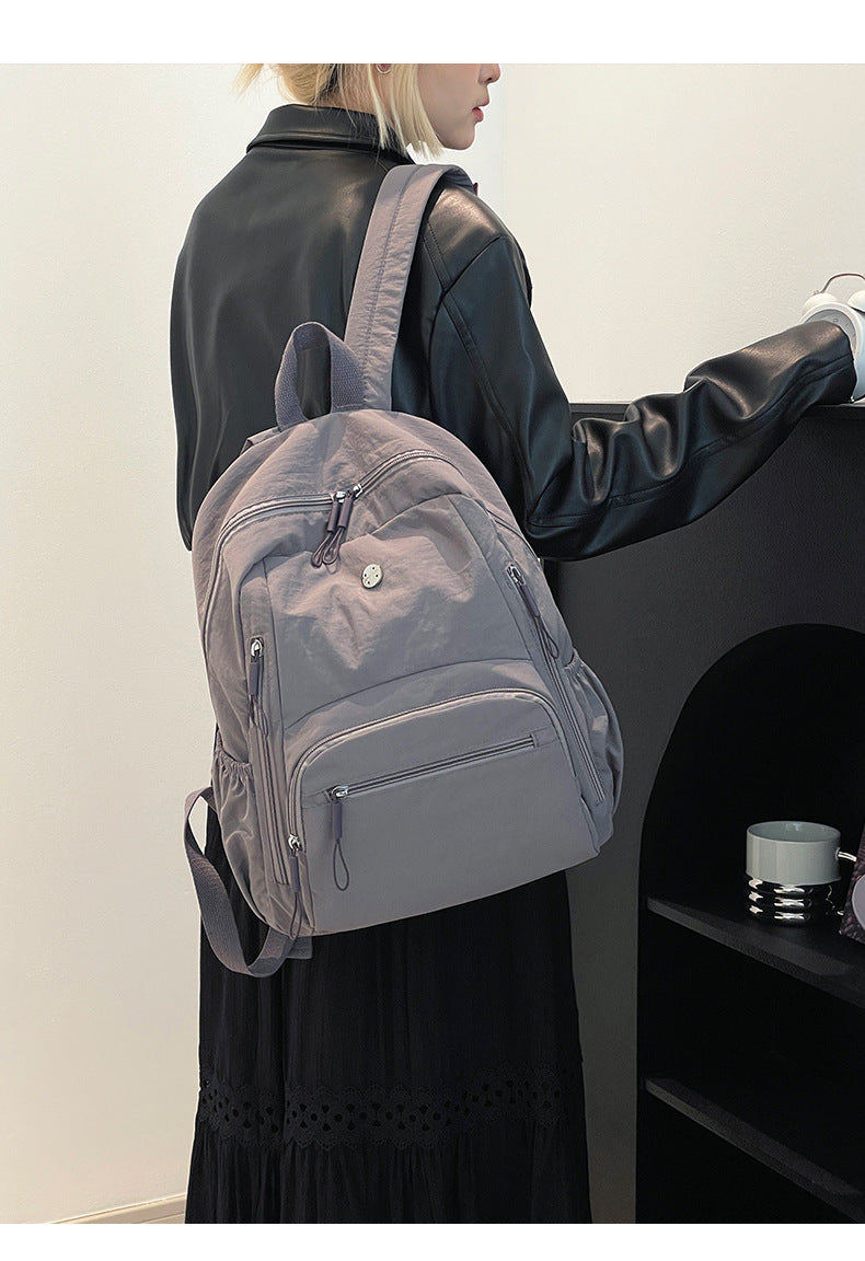 Lightweight Water-Repellent Nylon Cloth Large-Capacity Puff Series Simple Commuter Cross-Border Women's Backpack Casual and Fashionable