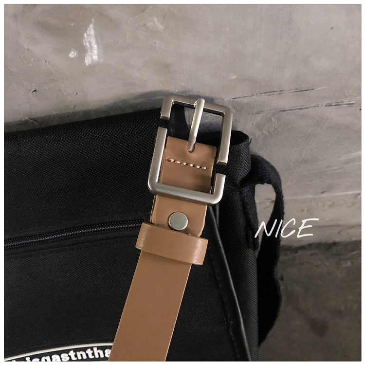 Internet Popular Casual Trousers Thin Belt Men's Korean Style Young Men's PU Leather Small Belt ns Style All-match Belt Decoration