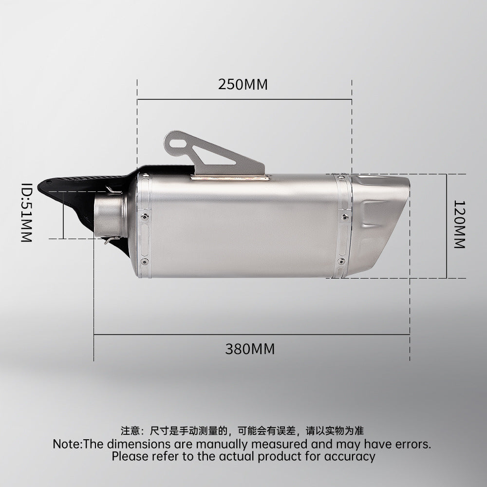Motorcycle locomotive modified K10 tail section general exhaust pipe 450SR 800NK NINJA400 CBR400