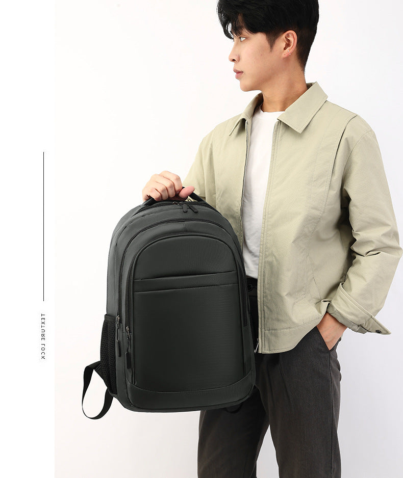 Cross-Border Printable Logo Backpack, Simple Ultra-Filtration Large-Capacity Men's Backpack, Multi-Compartment Commuter College Student Bag