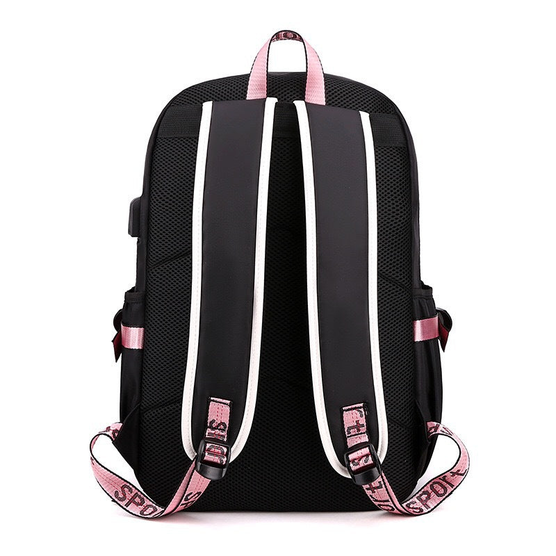 Backpack, Primary School, Middle School and High School Student School Bag, Fur Ball Bag, Multi-Color Selection, Large Capacity Simple Bag, Sports and Leisure Bag