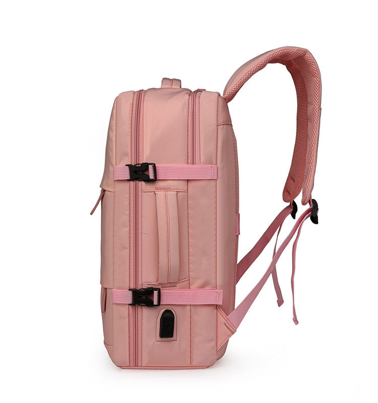 Backpack, Large-Capacity School Bag, College Girl's Computer Bag, Oxford Cloth Backpack, Multi-Functional Backpack