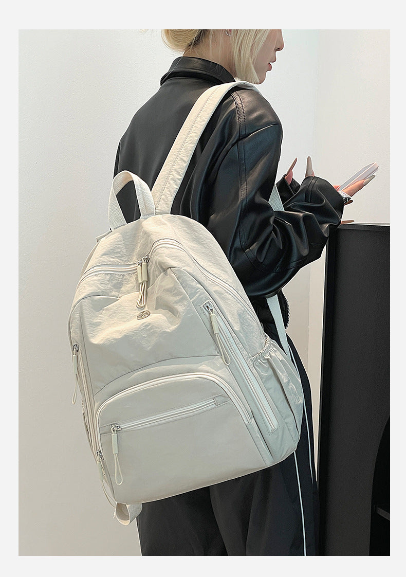 Lightweight Water-Repellent Nylon Cloth Large-Capacity Puff Series Simple Commuter Cross-Border Women's Backpack Casual and Fashionable