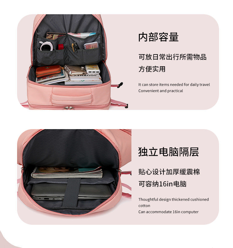 Backpack, Large-Capacity School Bag, College Girl's Computer Bag, Oxford Cloth Backpack, Multi-Functional Backpack