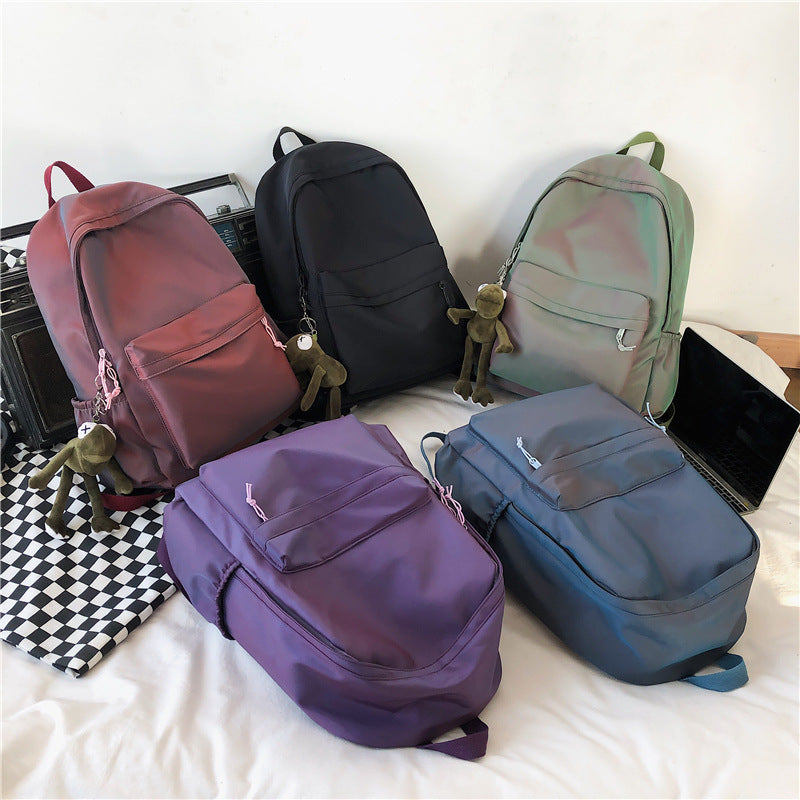 Large Backpack Universal Trendy Cool Backpack Men's Korean Style Simple Campus Computer Schoolbag College Students' Leisure Travel Bag