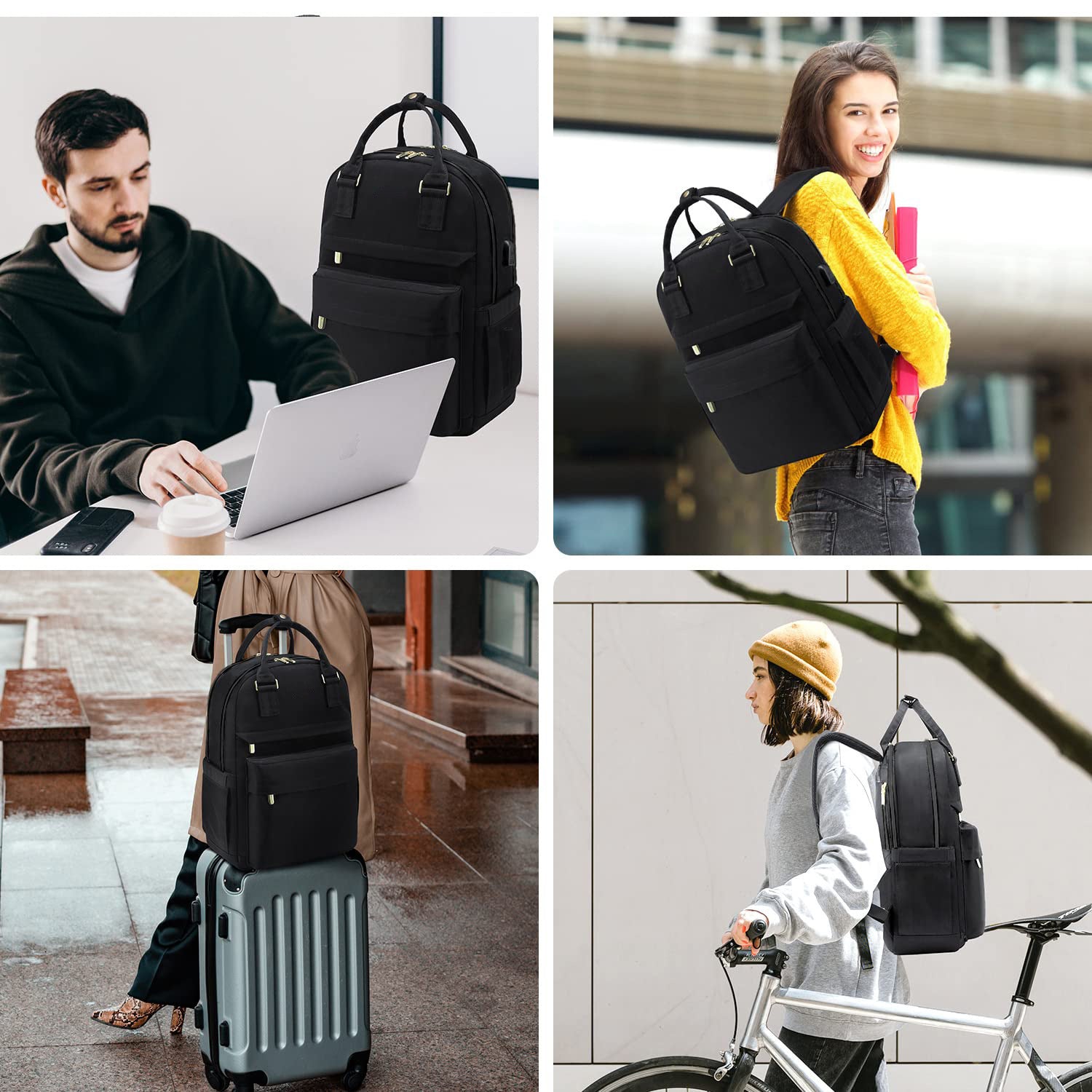 2024 New Cross-Border Girls Backpack Fashion Large Capacity Laptop Bag Portable Travel Backpack School Bag