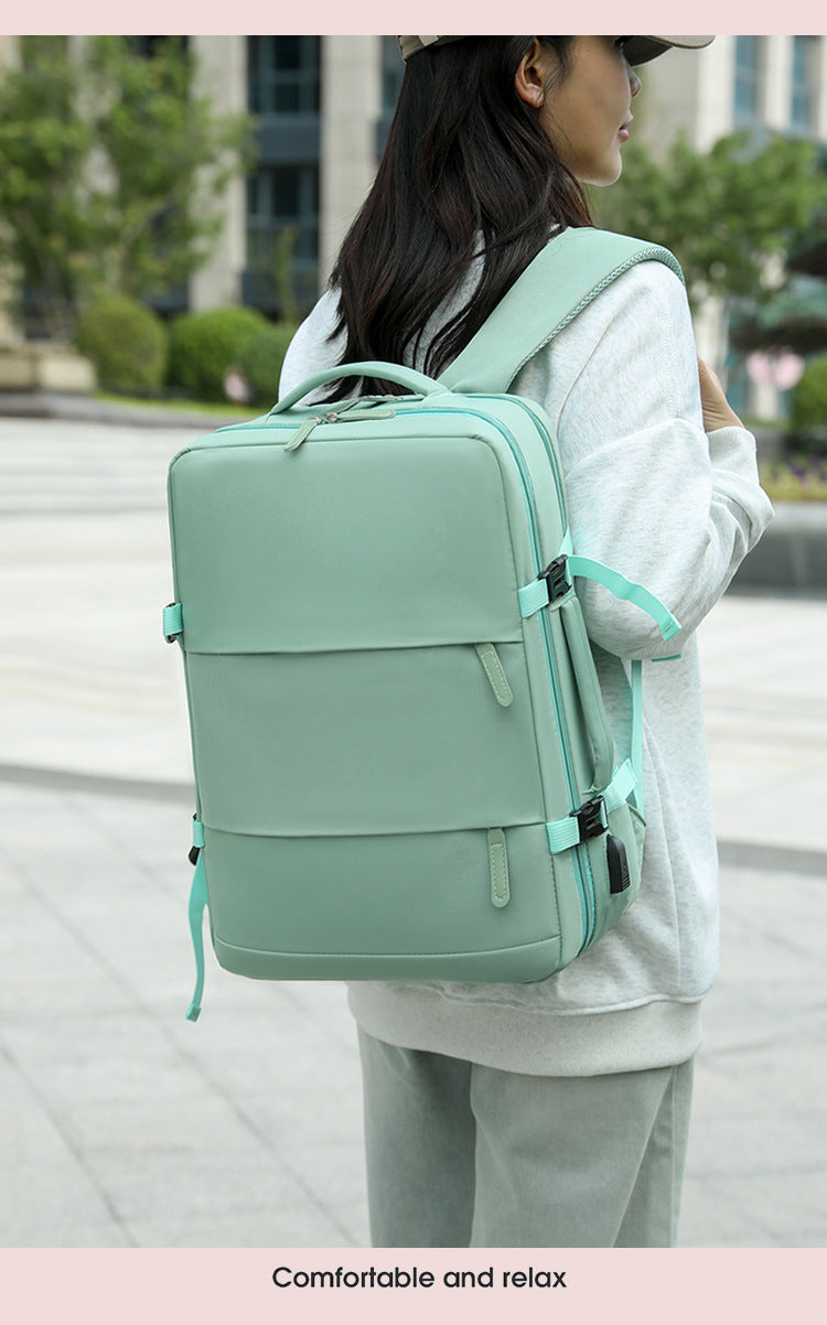 Backpack, Large-Capacity School Bag, College Girl's Computer Bag, Oxford Cloth Backpack, Multi-Functional Backpack